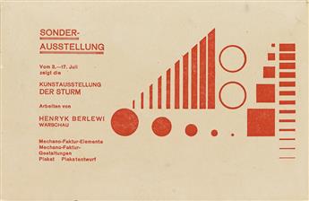 (DESIGN.) Moholy-Nagy, László. Group of 5 postcards for exhibitions at Der Sturm gallery.
